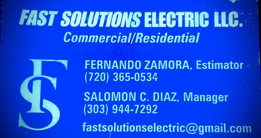 Slide of Fast Solutions Electric