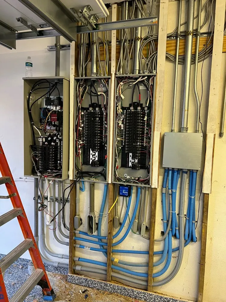 Professional electrician providing panel upgrade in ,