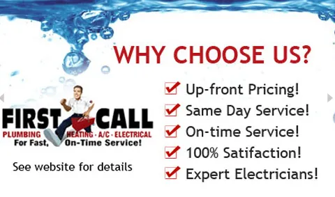 Slide of First Call Plumbing