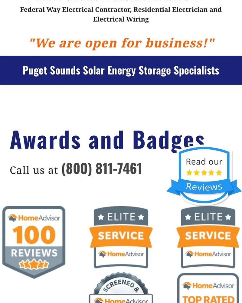 Slide of First Choice Electrical & Solar