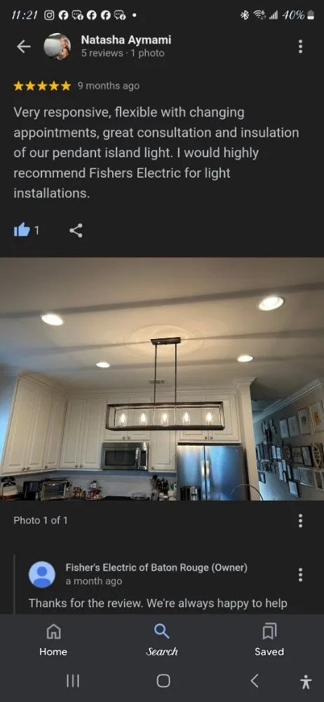 Slide of Fisher's Electric of Baton Rouge