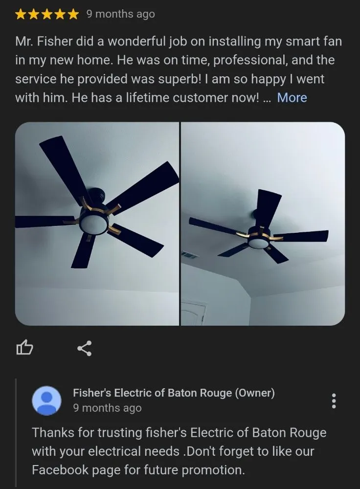 Slide of Fisher's Electric of Baton Rouge