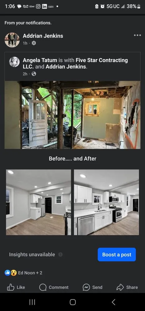 Slide of Five Star Contracting