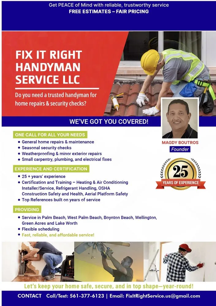 Slide of Fix It Right Handyman Service