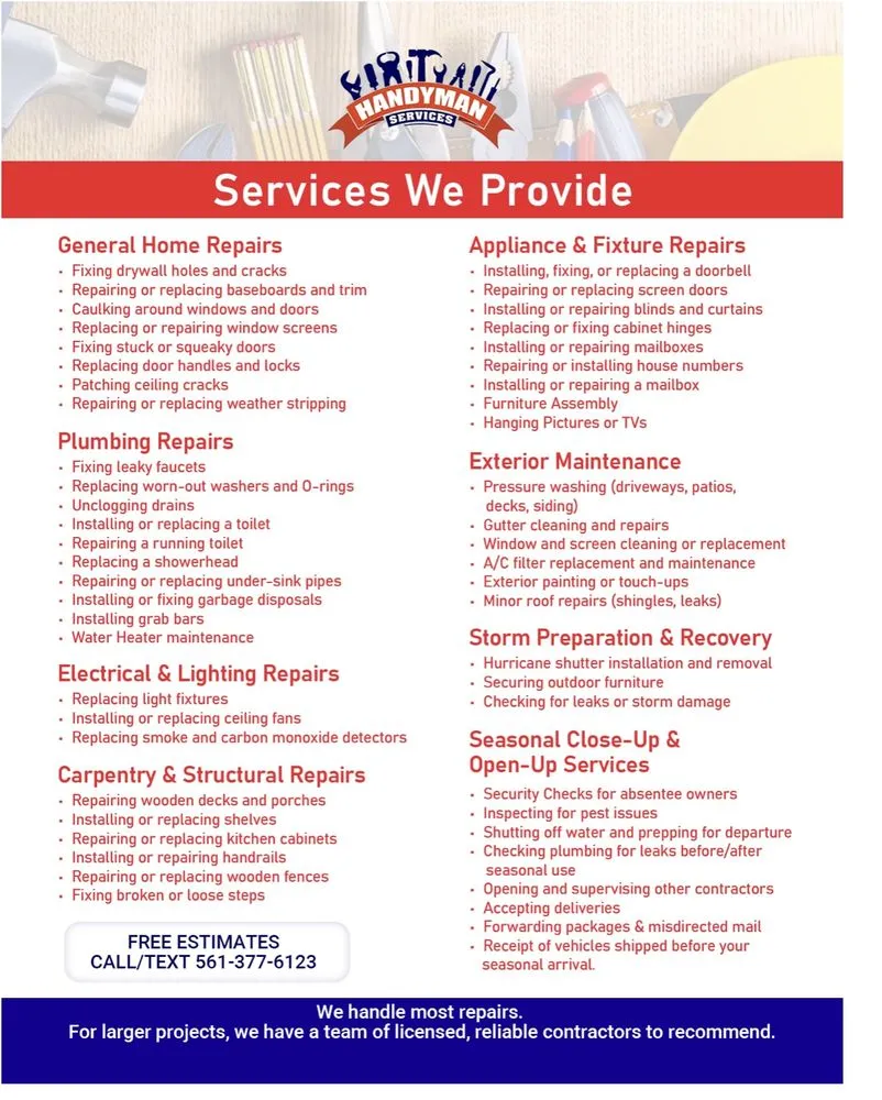 Slide of Fix It Right Handyman Service