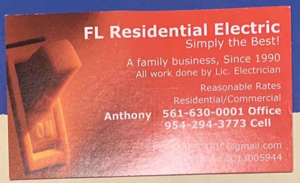 Slide of Florida Residential Electric