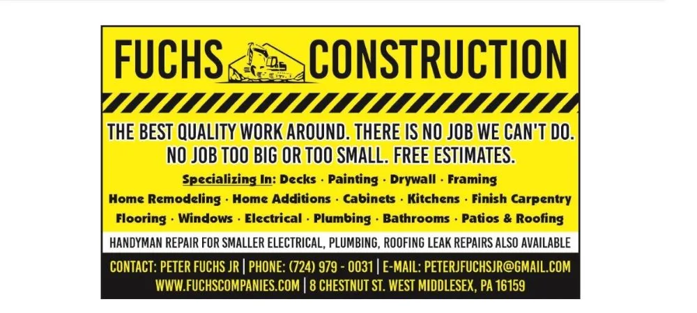 Professional electrician providing outlet and switch repair in West Middlesex, PA - Fuchs Construction