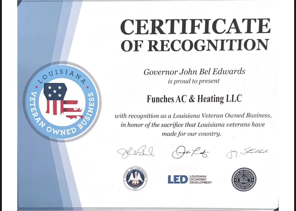 Slide of Funches AC, Heating & Electrical