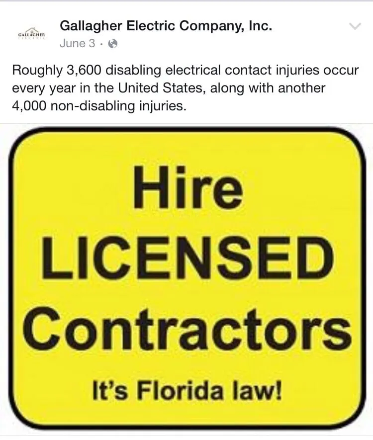 Professional electrician providing panel upgrade in Lorida, FL - Gallagher Electric Company