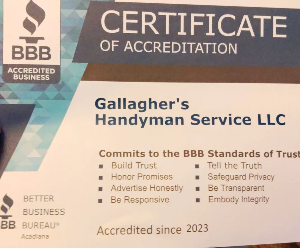 Slide of Gallagher's Handyman Service