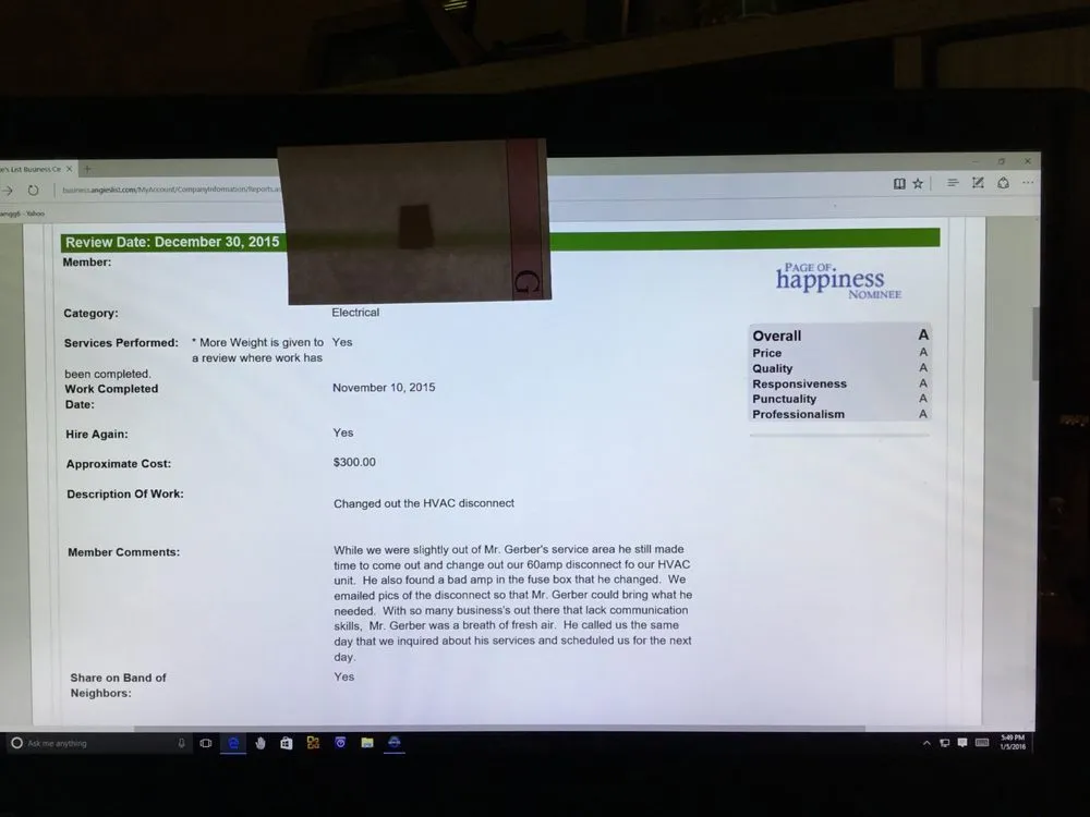 Slide of Gerber Electrical