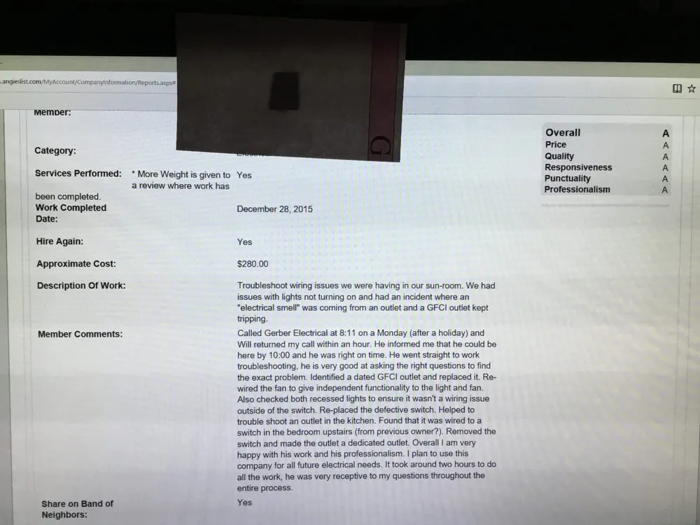 Slide of Gerber Electrical