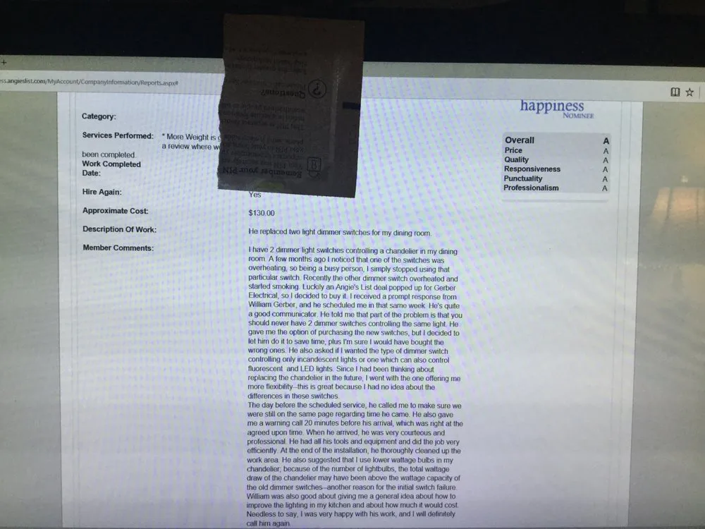 Slide of Gerber Electrical