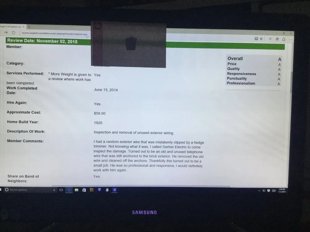 Slide of Gerber Electrical