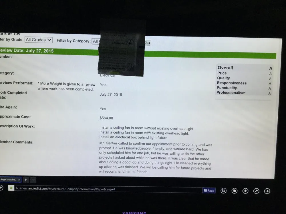 Slide of Gerber Electrical