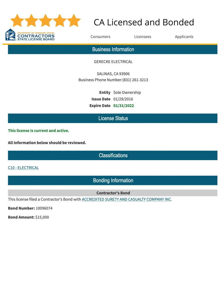 Slide of Gerecke Electrical