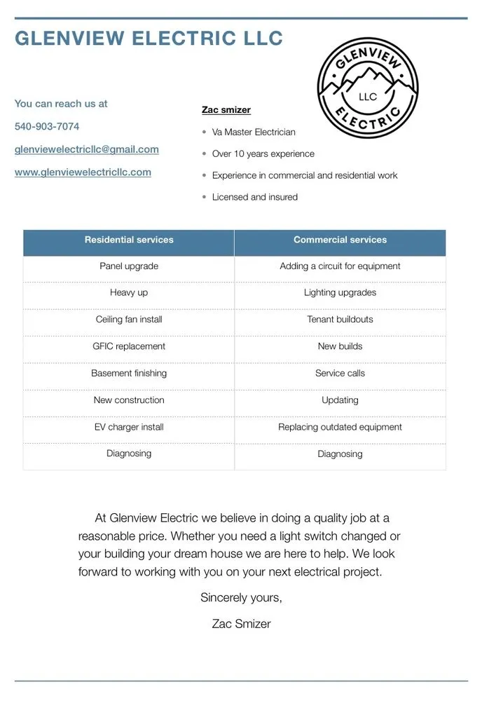 Trusted emergency electrical service service in Catlett, VA - Glenview Electric