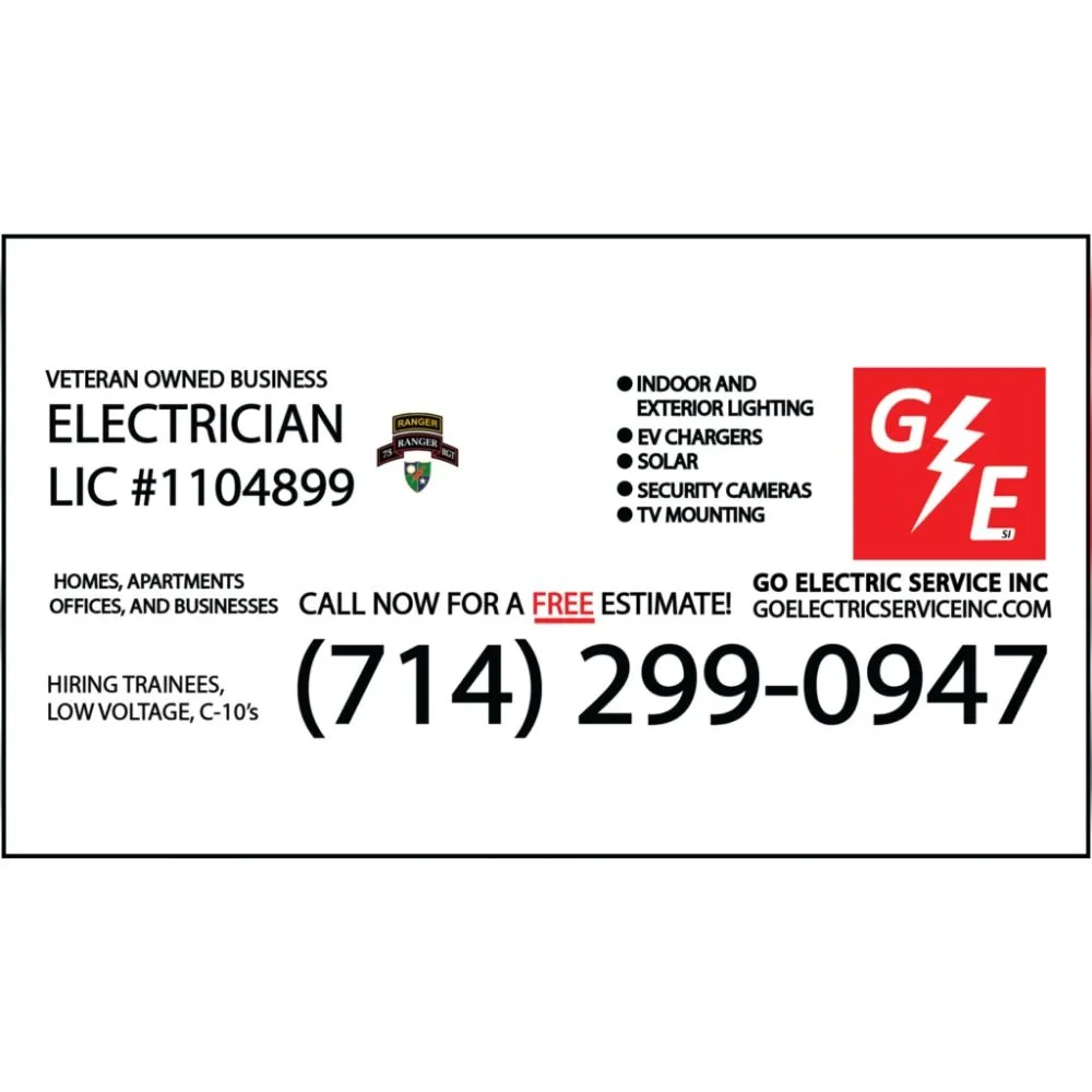 Slide of Go Electric Service