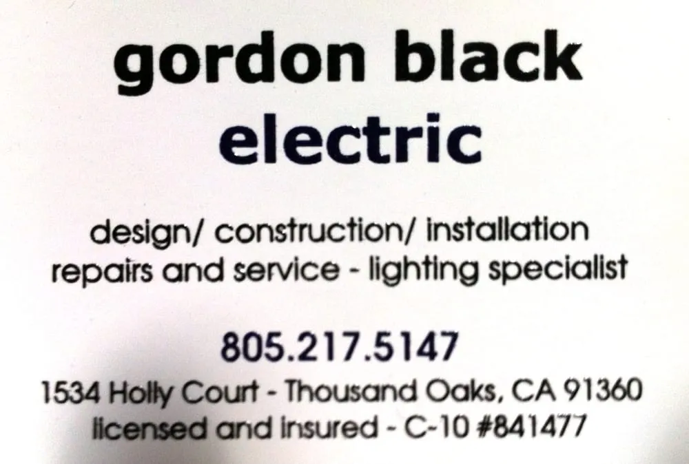Slide of Gordon Black Electric
