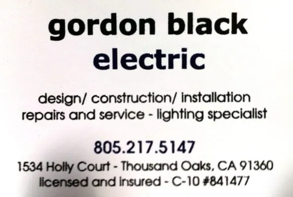 Gordon Black Electric Logo