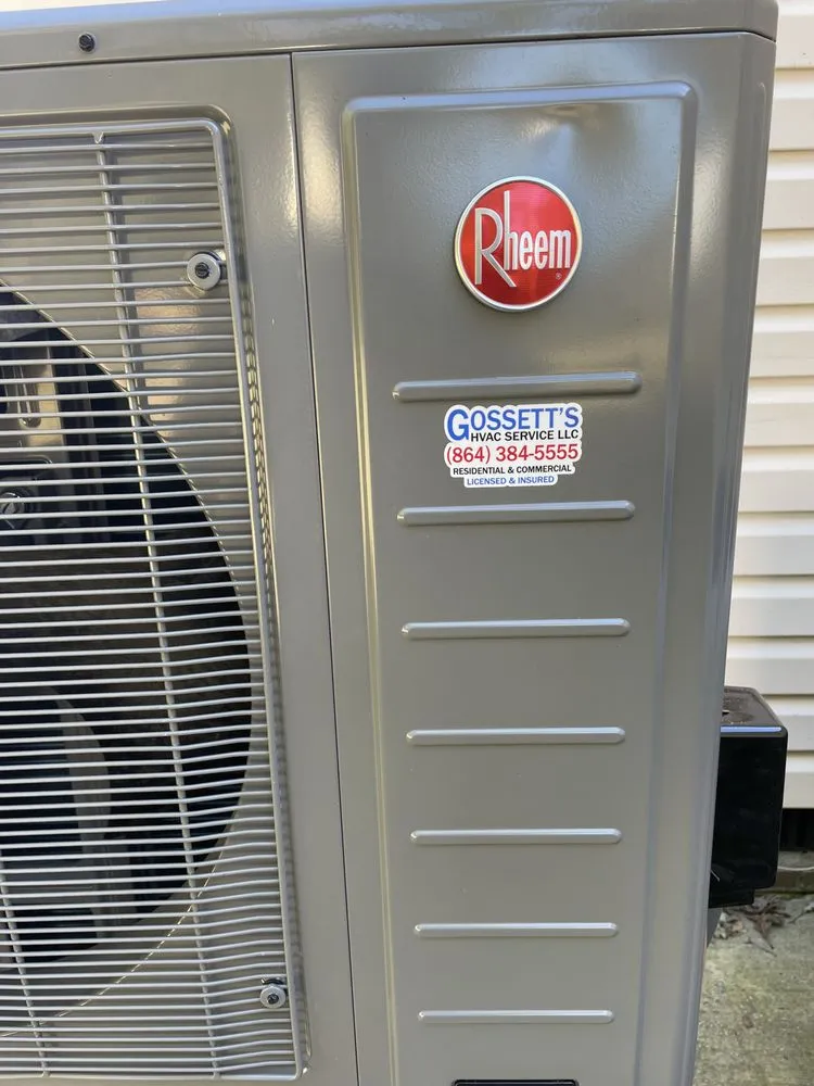 Slide of Gossett's HVAC Services