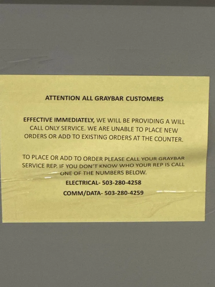 Slide of Graybar Electric