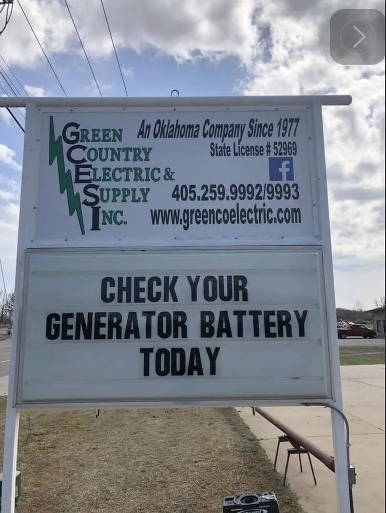 Slide of Green Country Electric and Supply