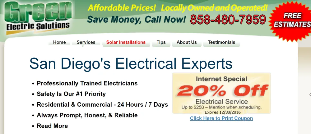 Slide of Green Electric Solutions