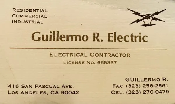 Guillermo R Electric Logo