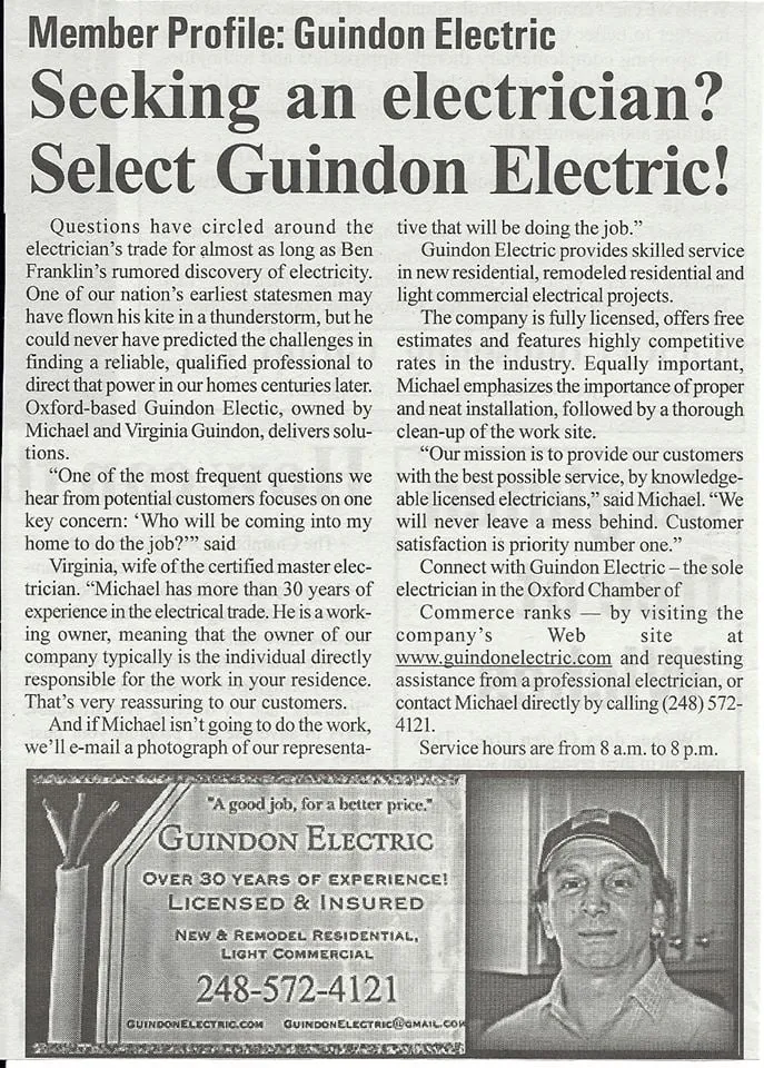 Slide of Guindon Electric