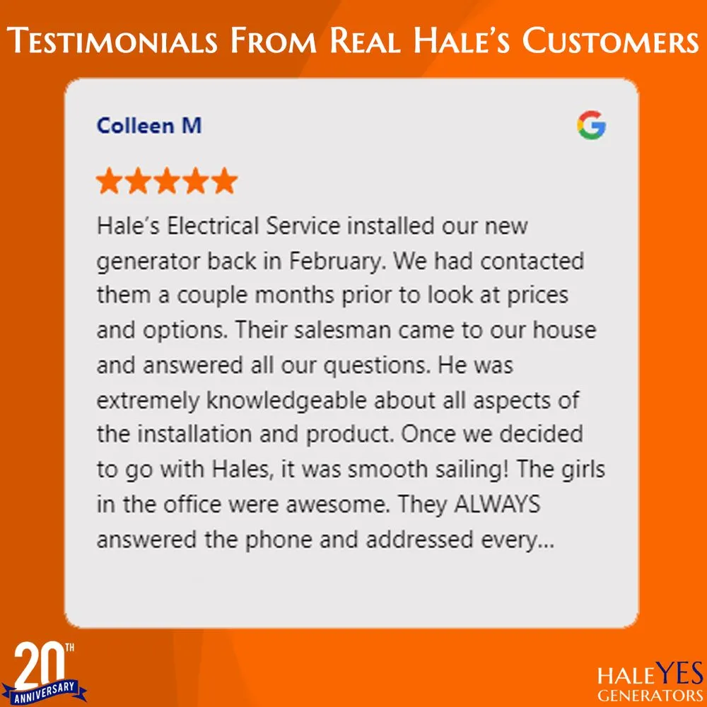 Slide of Hale's Electrical Service