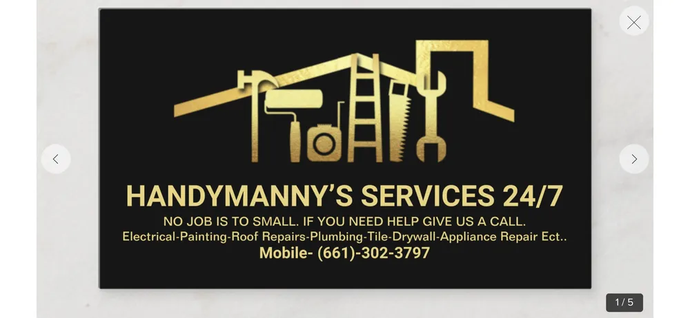 Slide of Handymanny's Sevices