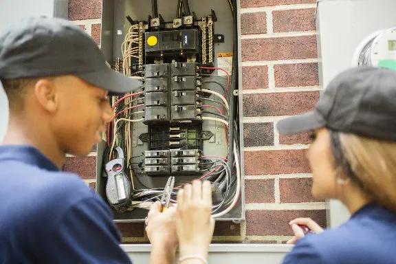 Slide of Happy Customers Electrical Services