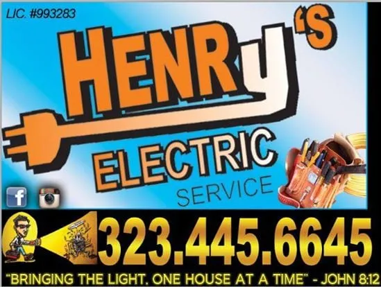 Slide of Henry's Electric Service