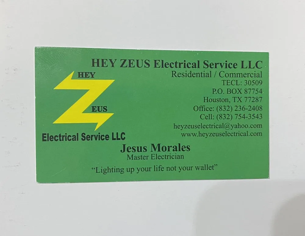 Slide of Hey Zeus Electrical Service