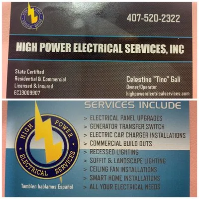 High Power Electrical Services
