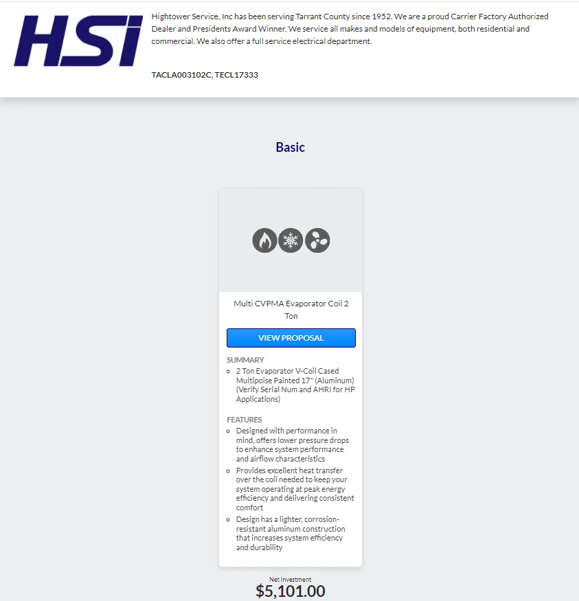 Slide of Hightower Service