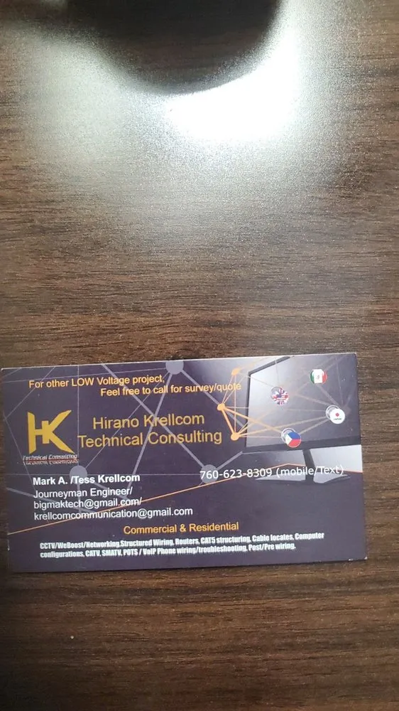 Slide of Hirano Krellcom Technical Consulting