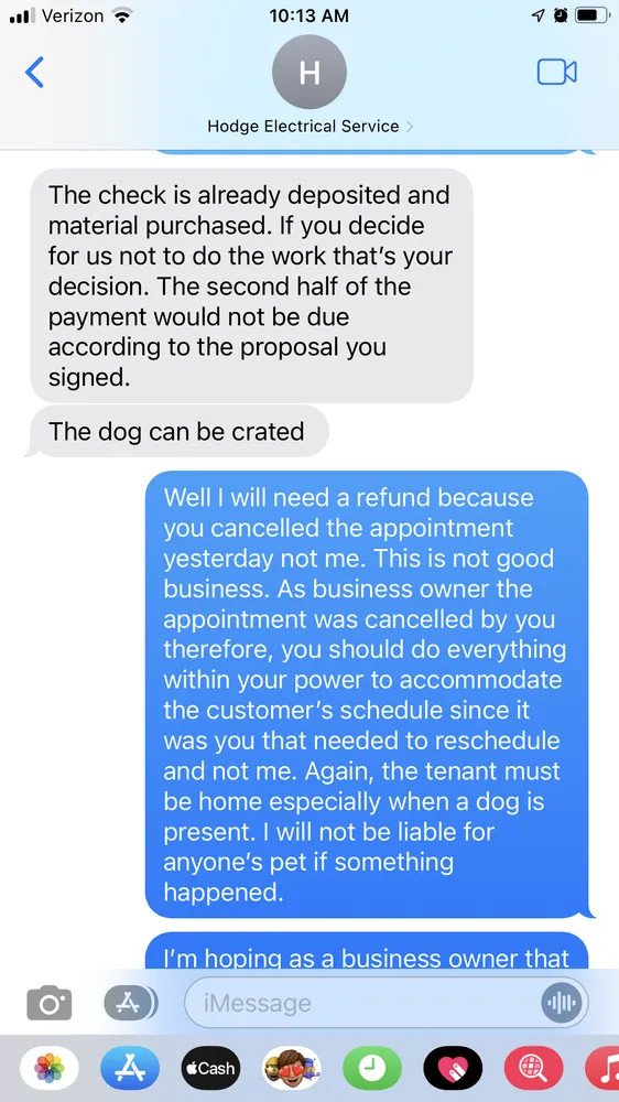 Slide of Hodge's Electrical Heating & Air Conditioning Service