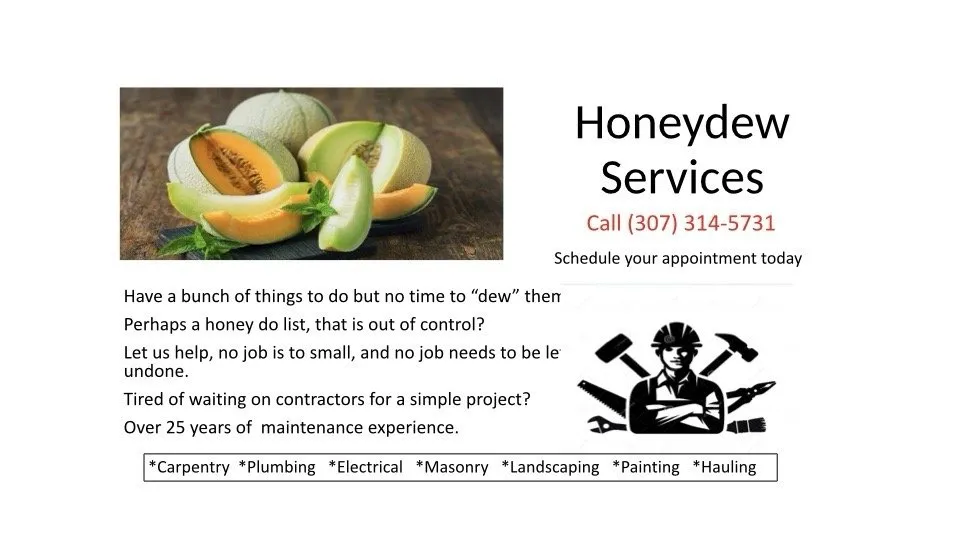 Slide of Honeydew Services
