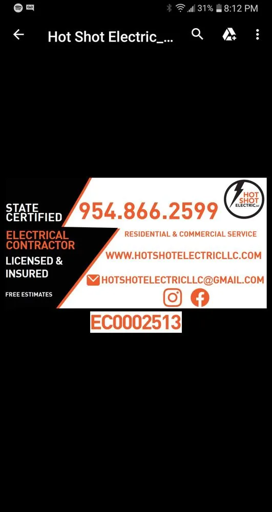 Slide of Hot Shot Electric