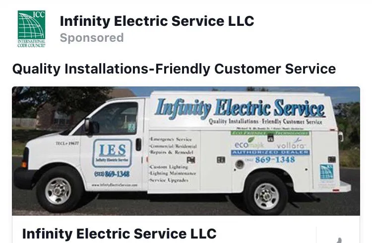 Slide of Infinity Electric Service