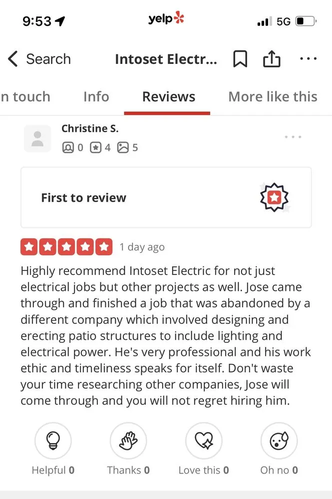 Slide of Intoset Electric