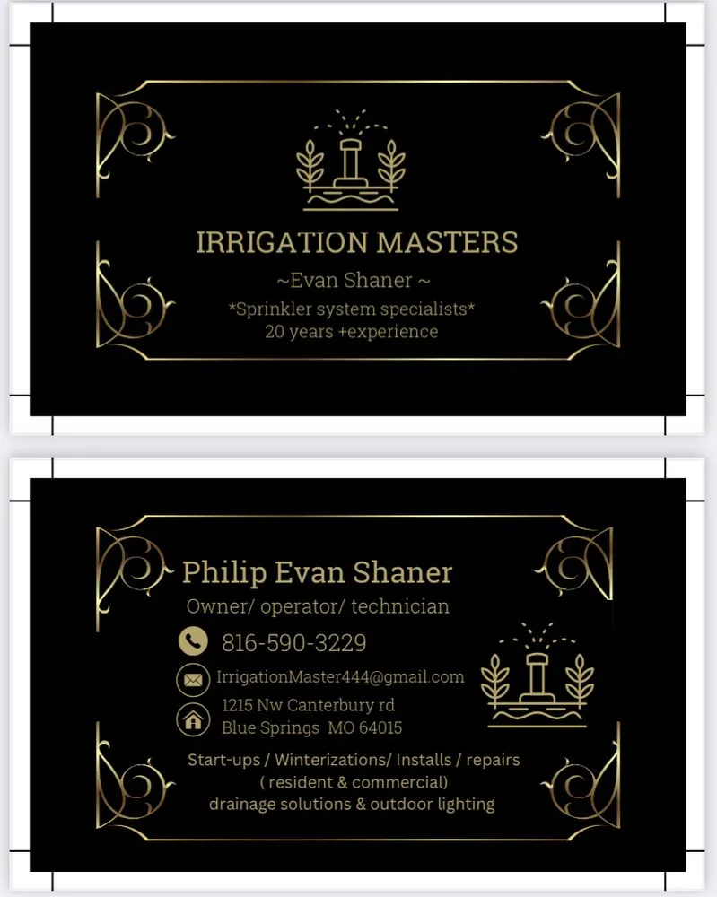 Slide of Irrigation Masters