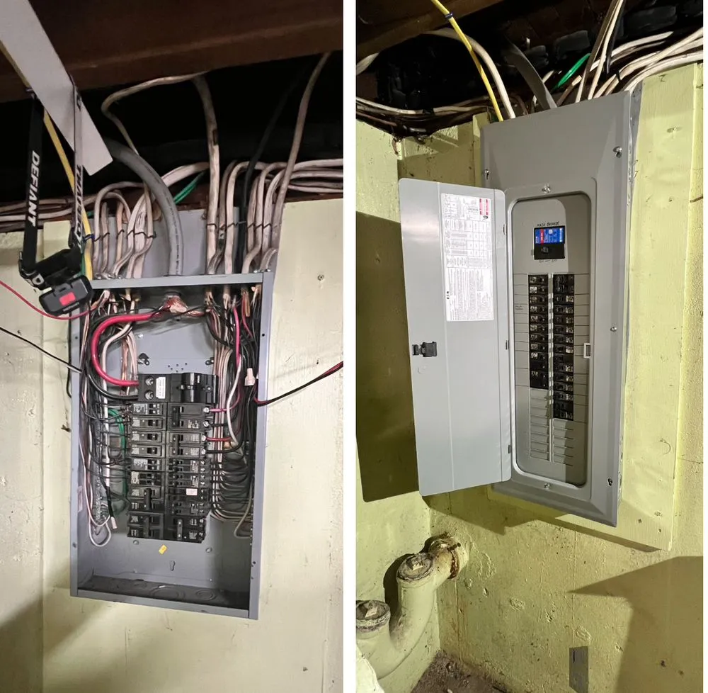 Licensed electrician providing panel upgrade in , 
