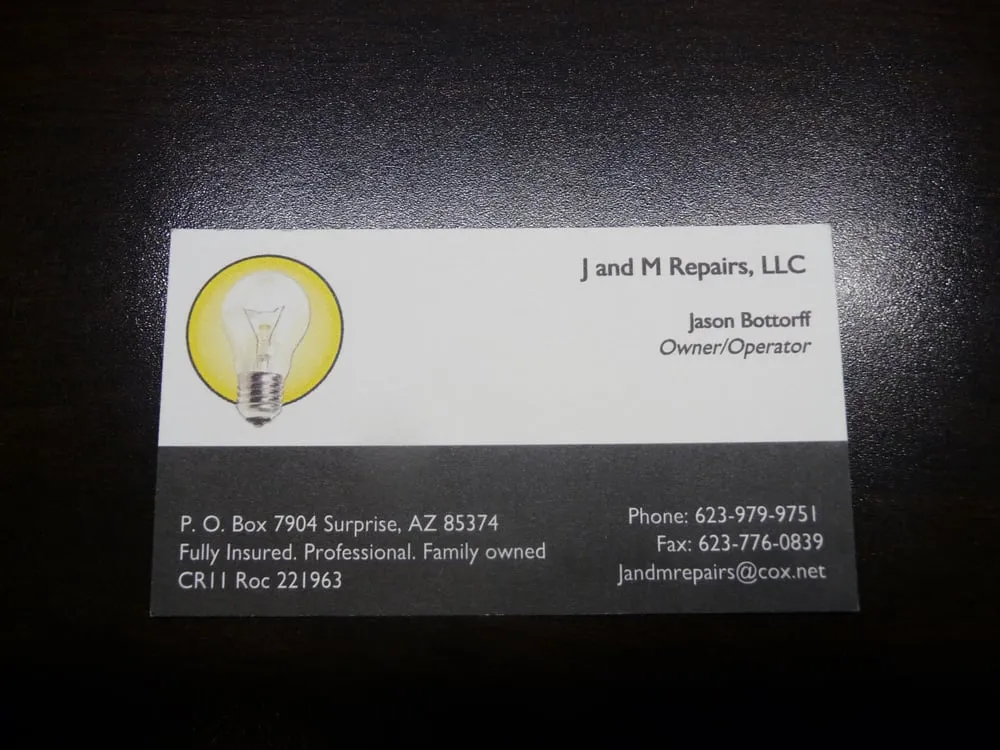 Slide of J and M Repairs