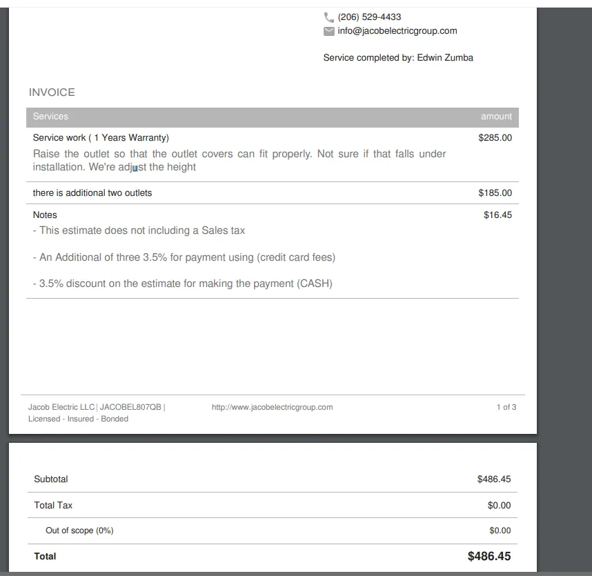 Slide of Jacob Electric