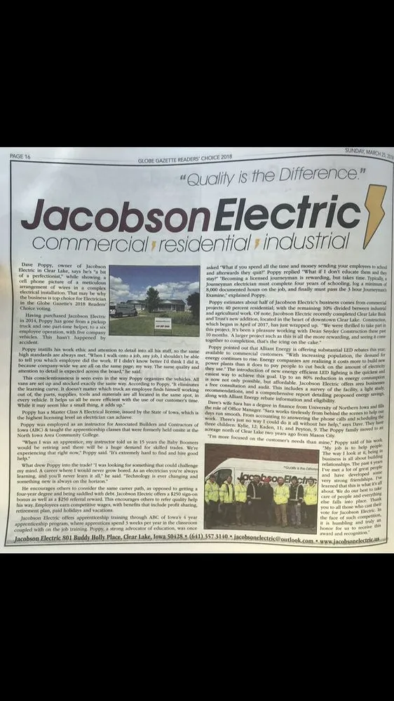 Slide of Jacobson Electric