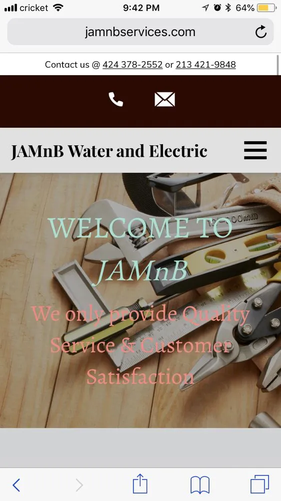 Slide of JAMnB Water and Electric