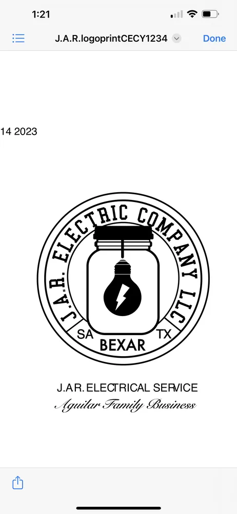 Slide of JAR Electric Service